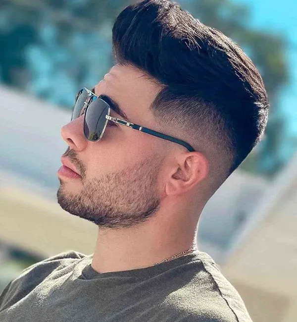 Brushed Back Wavy Crew Cut Brushed Back Wavy Crew Cut