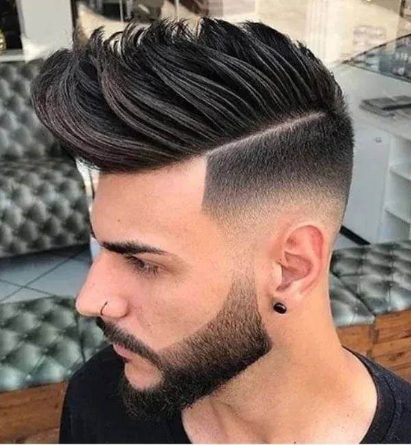 Cool Hard Side Part Fade with Spiky Fringe Cool Hard Side Part Fade with Spiky Fringe