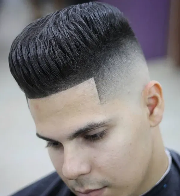 Short Parted Pompadour Taper Fade Short Parted Pompadour Taper Fade