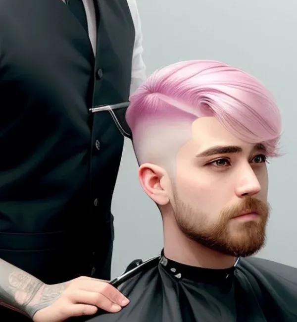 Sleek Hard Part with High Drop Fade Sleek Hard Part with High Drop Fade