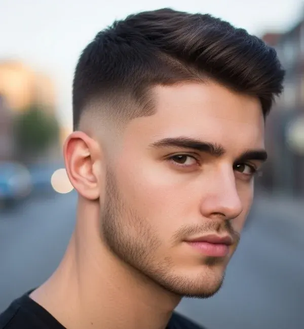 Classic Crew Cut with Taper Fade