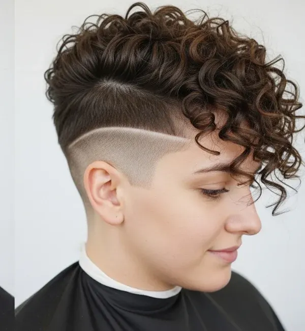 Curly Hair Undercut Curly Hair Undercut