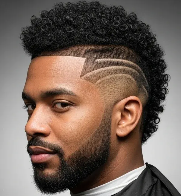 Curly Mohawk Burst Fade Curly Mohawk Burst Fade