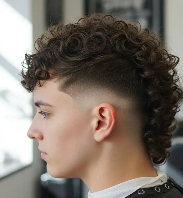 Curly Mullet Fade Curly Mullet Fade
