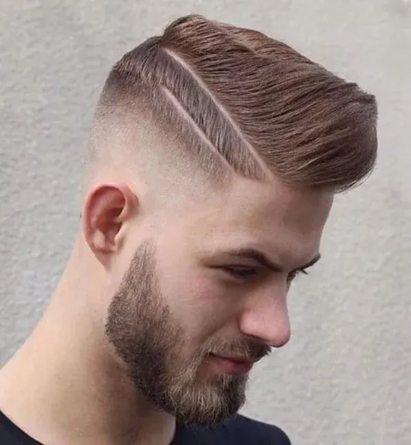 Hard Part Comb Over Fade