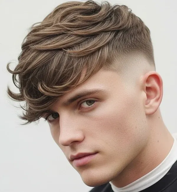 Heavy Wavy Fringe with Taper Fade Heavy Wavy Fringe with Taper Fade