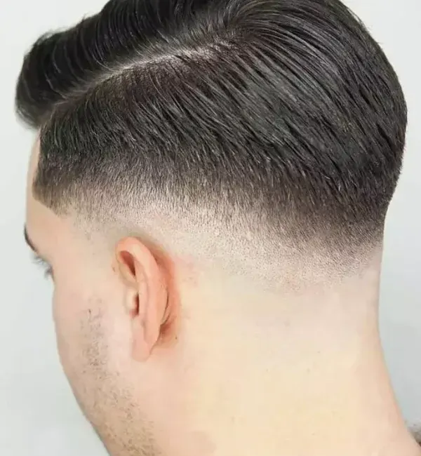High Volume Comb Over with Mid Skin Fade