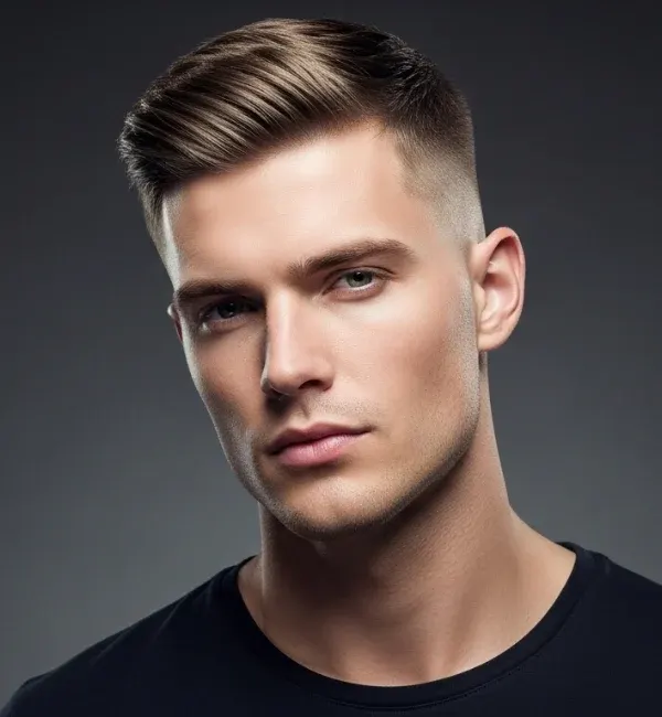 Long Crew Cut with Low Fade