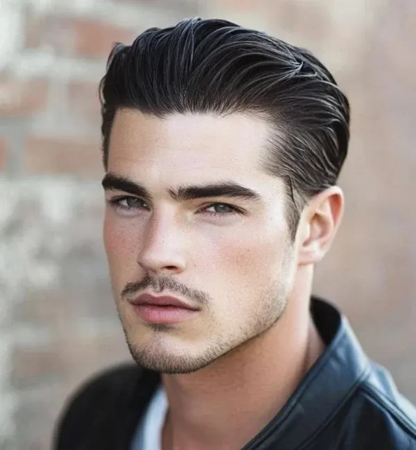 Long, Messy Slick Back
