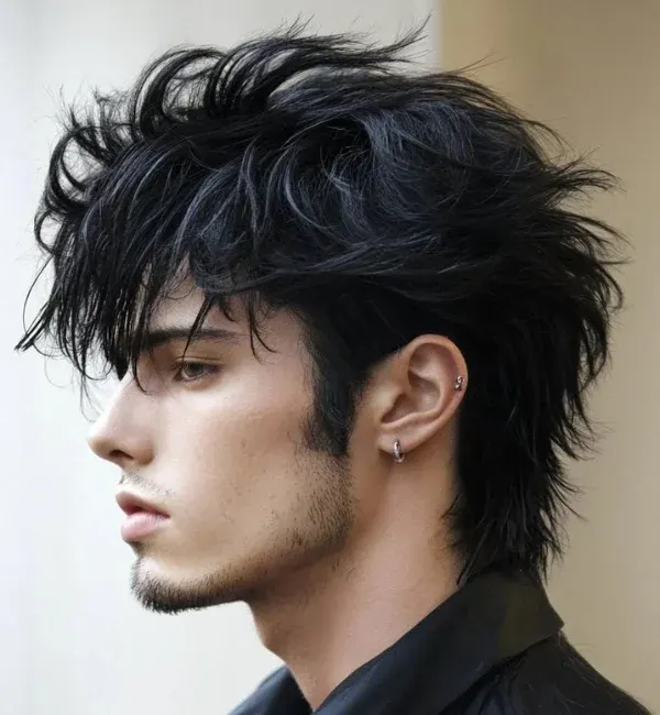 Messy Shoulder-Length Hair