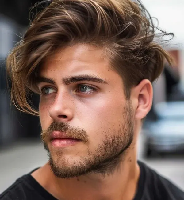 Messy Side-Swept Style Messy Side-Swept Style