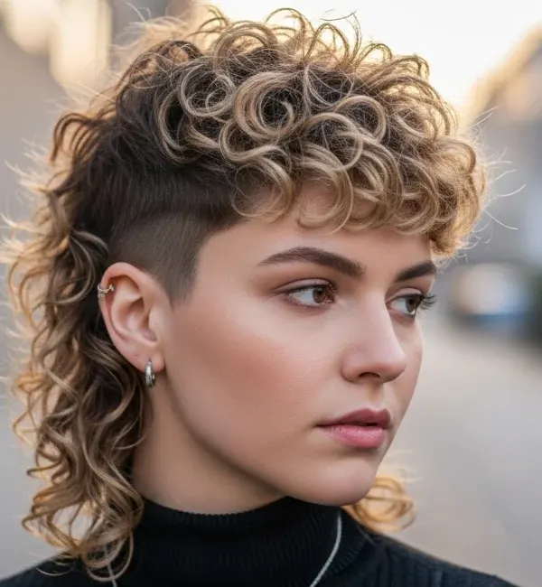 Modern Curly Mullet Modern Curly Mullet