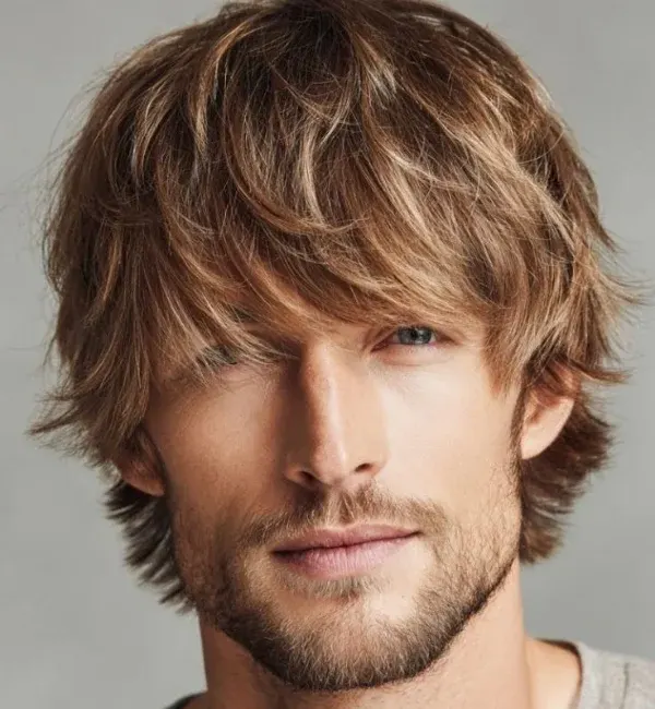 Parted, Long Shaggy Hair Parted, Long Shaggy Hair