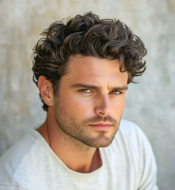 Rugged Messy Mullet with Thick Fringe