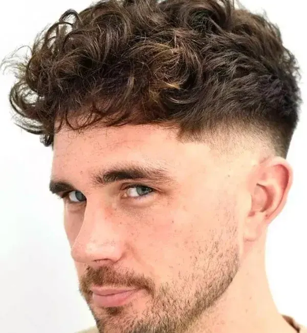 Short Layers with Blunt Fringe and Fade