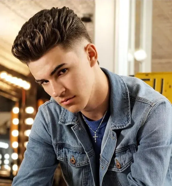 Short Quiff with Low Taper Fade Short Quiff with Low Taper Fade