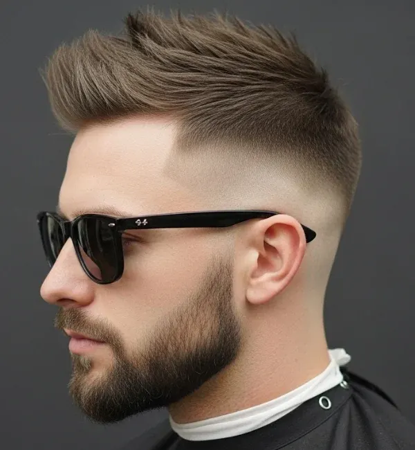 Short Spiky Hair with Low Fade