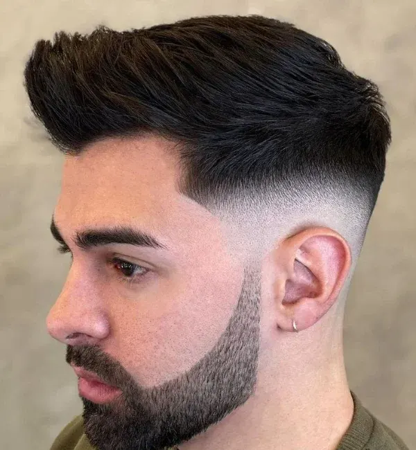 Short Textured Quiff with Mid Fade Short Textured Quiff with Mid Fade