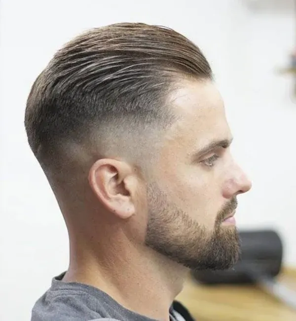 Slick Back with Drop Fade