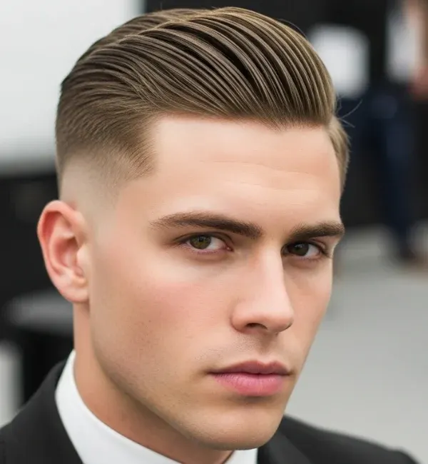 Slick Back with Undercut Fade