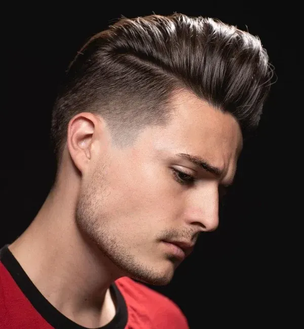 Textured Pompadour Fade Textured Pompadour Fade