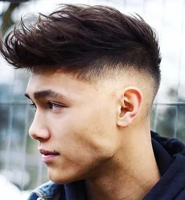 Textured Quiff with Low Taper Fade Textured Quiff with Low Taper Fade