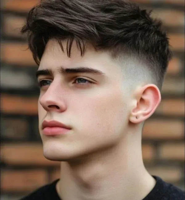 Tousled Short Quiff with Low Fade Tousled Short Quiff with Low Fade