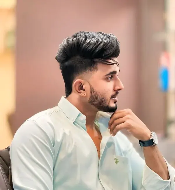 Tousled Textured Quiff with Low Fade Tousled Textured Quiff with Low Fade