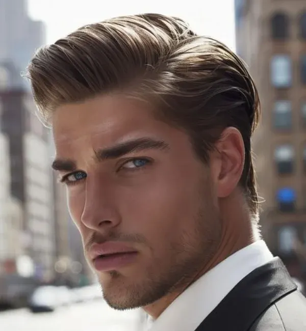 Wavy Combed Back Hair